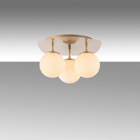 Lampa sufitowa w kolorze złota ze szklanym kloszem 37x44 cm Well – Opviq lights