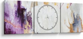 Obraz - Abstrakcja (z zegarem) (90x30 cm)
