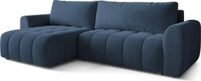 Masseno Narożnik MODARO z funkcją spania i pojemnikiem na pościel Narozniki L, Rozkładana sofa - Niebieski, CASTEL 79
