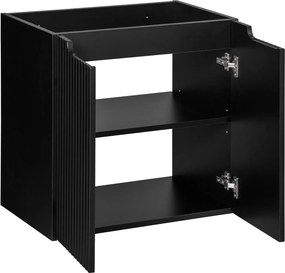 Wisząca szafka podumywalkowa 2-drzwiowa Nova 60 cm, czarny mat
