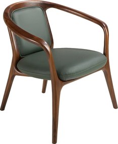 Fotel z ciemnozielonej skóry ekologicznej 5181 ANGEL CERDA