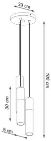 Biała lampa wisząca ø 6 cm Paul – Nice Lamps