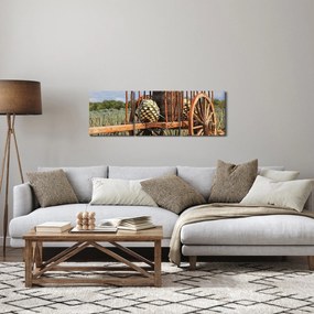 Obraz - Przyczepka (z zegarem) (90x30 cm)