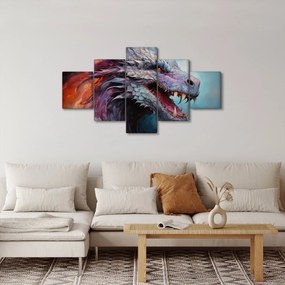 Obraz - Ilustracja przedstawiająca smoka (125x70 cm)