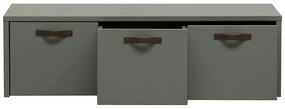 Zielono-szara szafka dziecięca z litego drewna sosnowego 120x36 cm Stage – vtwonen