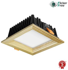 APLED -LED Oświetlenie SQUARE WOODLINE LED/6W/230V 4000K 12x12 cm sosna solidne drewno