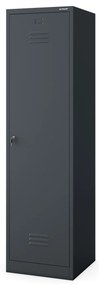 Szafa gospodarcza metalowa wąska antracytowa, 500 x 1850 x 500 mm: AGNES