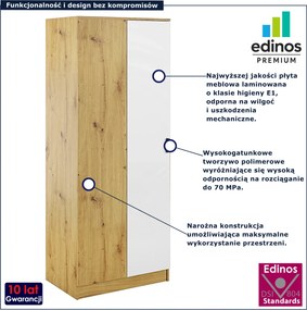 Szafa uchylna w kolorze dąb artisan + biały G1-E26