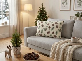 Bawełniana poszewka na poduszkę PINE CONES 50x70 cm, kolorowa