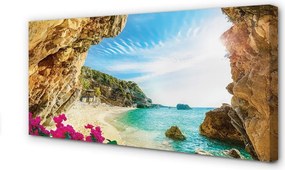 Zdjęcie na płótnie Klify i Kwiaty na Wybrzeżu
