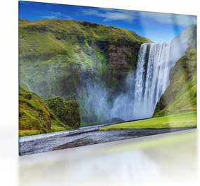 Obraz na szkle - Wodospad Seljalandsfoss (70x50 cm)