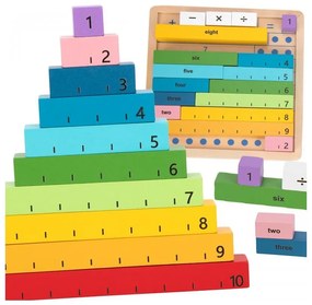 Tooky toy drewniana tablica matematyczna nauka liczenia liczydło