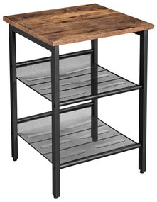 Stolik boczny ELDUR brązowy/czarny