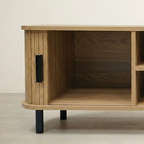 Szafka rtv ryflowana SCAVA, 140 x 40 x 46 cm