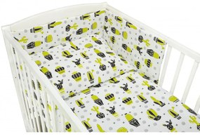 Ochraniacz do łóżeczka na szczebelki, 160x30 - bawełna 100% - kaktuski