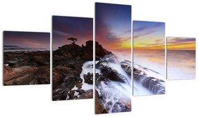 Obraz góry we mgle (125x70 cm)