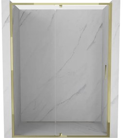 Mexen Exo drzwi prysznicowe uchylne 150 cm, transparent, złote - 819-150-000-50-00