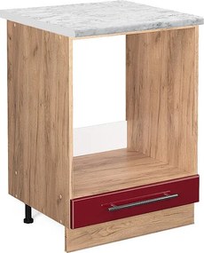 Szafka kuchenna bordowa czerwień wysoki połysk 60x60x82 fame-line