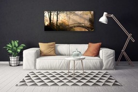 Obraz canvas Drewniany Mostek w Lesie