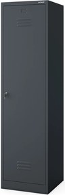 Metalowa szafa gospodarcza wąska Agnes 50x50x185 cm, antracyt