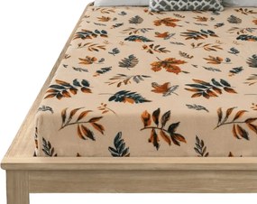 PrzytulneMieszkanie.pl Prześcieradło z mikropluszu AUTUMNA 90x200 cm kremowe