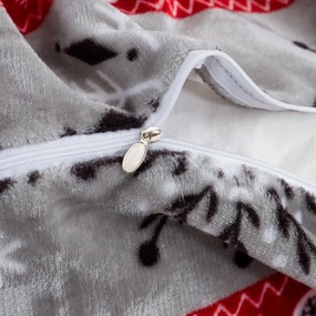 PrzytulneMieszkanie.pl PrzytulneMieszkanie.pl Pościel z mikropluszu SNOWY FOREST szara Rozmiar pościeli: 2 szt 70 x 90 cm | 200 x 220 cm