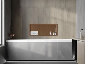 Mexen X-Wall-R półka wnękowa z kołnierzem 75 x 30 cm, miedź szczotkowana - 19C0753010