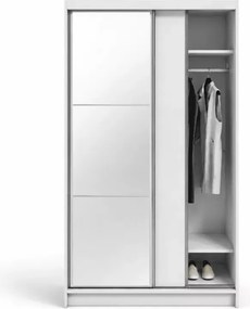 Szafa przesuwna Deverio 120/160/200 cm z lustrem lub bez biała szara dąb craft