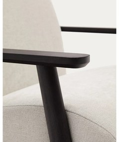 Beżowokremowy fotel z tkaniny szenilowej Meghan – Kave Home