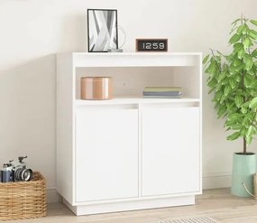 Biała drewniana szafka z otwartą półką - Piwi 3X