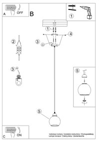 Czarna lampa wisząca ø 15 cm Grande – Nice Lamps