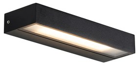 Nowoczesna lampa ścienna czarna 22cm z LED IP65 - Hannah