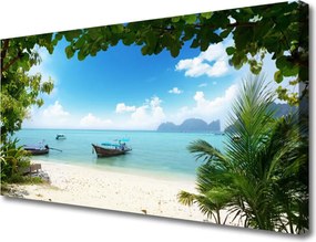 Obraz na płótnie Samotny Rejs o Zachodzie