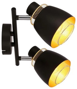 Czarna lampa sufitowa z metalowym kloszem 41.5x10 cm Aleksandria – Candellux Lighting