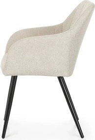 Zestaw 2 beżowych krzeseł tapicerowanych - Cormelis 3X