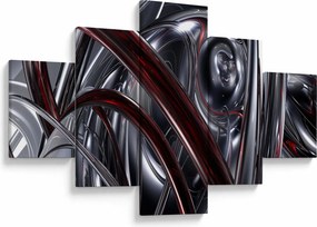 Obraz szarej abstrakcji (125x70 cm)