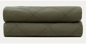 Zielona bawełniana narzuta pikowana 240x260 cm Serla – Kave Home