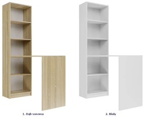 Biurko z regałem w kolorze dąb sonoma - Martinez