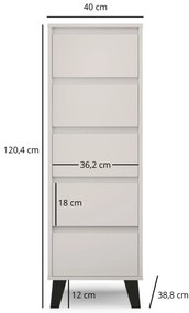 Komoda z Szufladami do Salonu BORVO 40 cm Kaszmir Nowoczesna