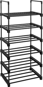 Regał na buty 45x30x106 cm czarny