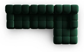 Zielona aksamitna sofa 285 cm Bellis – Micadoni Home