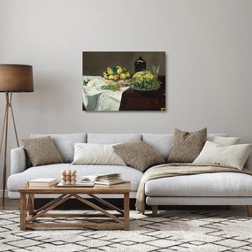 Obraz na szkle - Edouard Manet, Still Life with Melon and Peaches, reprodukcje (70x50 cm)