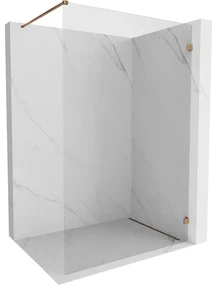 Mexen Lunar ścianka prysznicowa Walk-in prawa 100 x 200 cm, transparent 8 mm, różowe złoto - 830-100-000-60-00-P