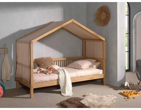 Jasnobrązowa bawełniana zasłona dziecięca do łóżka 86x414 cm Forrest – Vipack
