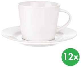 Kubek ze spodkiem MONA, 0,18 l, porcelana, 12 szt