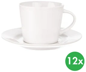 Kubek ze spodkiem MONA, 0,18 l, porcelana, 12 szt