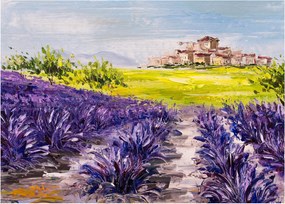 Obraz - Prowansja, Francja, malarstwo olejne (70x50 cm)