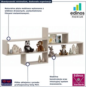Kaszmirowa geometryczna designerska półka na ścianę W1-D45