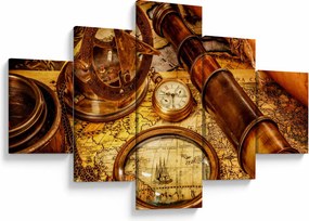 Obraz - Historyczne narzędzia marynarzy (125x70 cm)