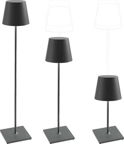 Lampa LED Poldina Pro XXL, ciemnoszara, akumulatorowa i ściemnialna, 150 cm, z czasem pracy na baterii do 12 godzin.